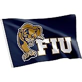 Desert Cactus Florida International University FIU Flag - 3 x 5 Feet Panthers Banner, Indoor/Outdoor Durable Fabric, 100% Polyester Design (Style 1a)