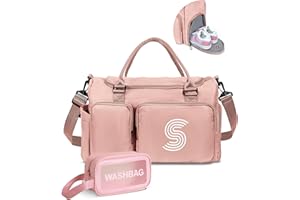 Elilier Girls Gifts, Initial Gym Bag for Girls, Kids Travel Duffel Bag, Easter Gifts, Personalized Weekender Bag, Overnight Bag Sleepover Bag Dance Bag, Girls Women Teacher Gift, Gifts for Mom