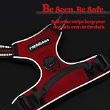 rabbitgoo Large Dog Harness No Pull Reflective Front Back Clip Adjustable XL Red view 8