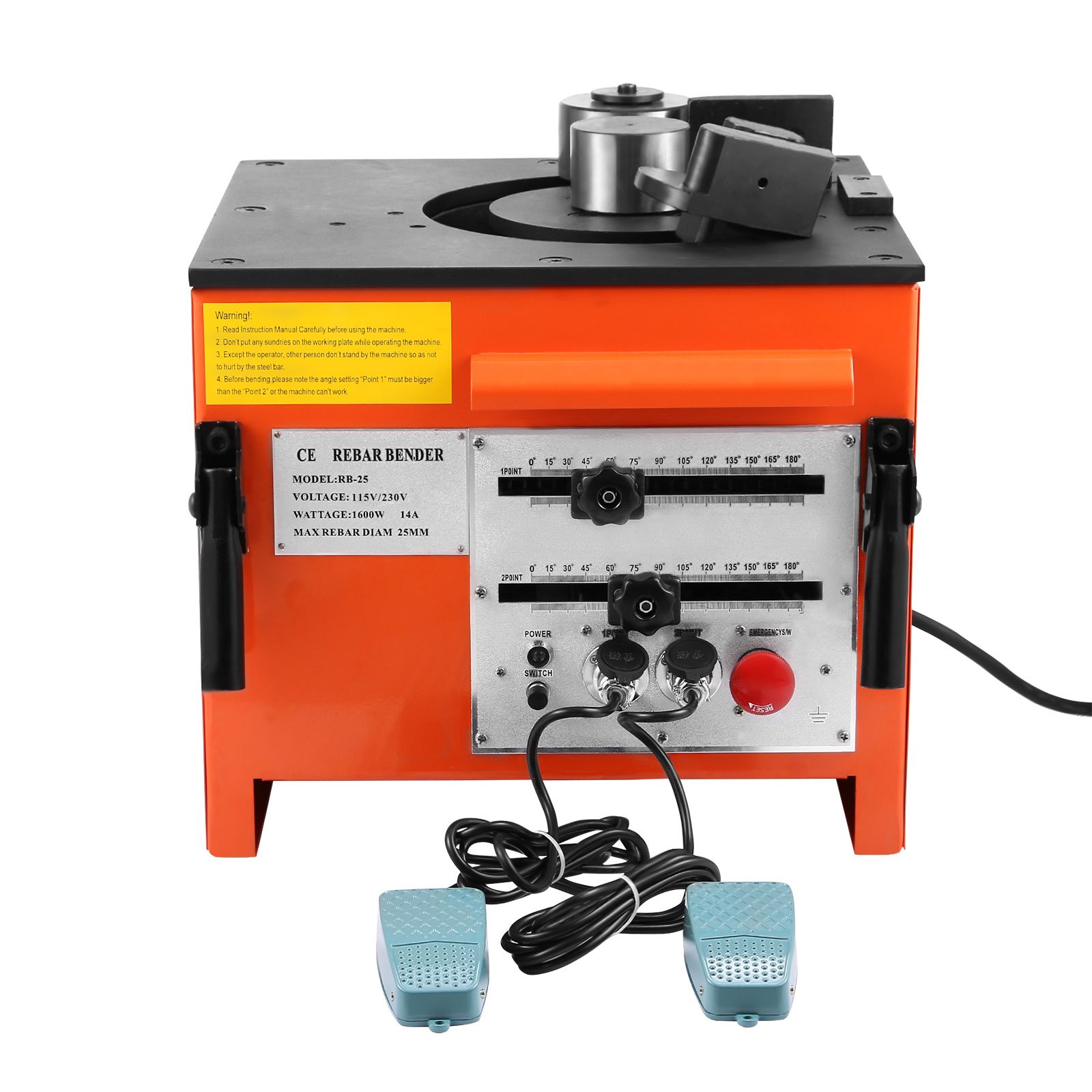 BestEquip 1600W Electric Rebar Bender 1" 8 Steel Rebar Bender Machine