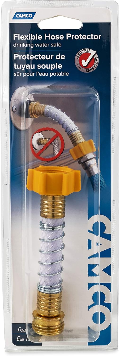 Camco Flexible Hose Protector-Eliminates Hose Crimping and Straining at Faucets and Water Connections, Creates Hose Flexibility (22703) - 22703-A: Automotive