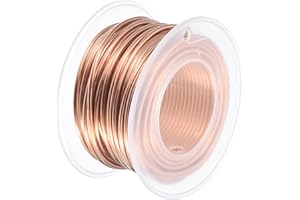 uxcell Soft Copper Wire (14 Gauge, 32.8 FT), 99.9% Pure Bare Copper Wire 1.6mm Solid Craft Wire for DIY Crafting Gardening De