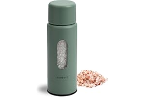 Aurevit Manual Salt Grinder, Single Salt Mill with Ceramic Grinding Core, External Adjustable Coarseness, Refillable, Durable