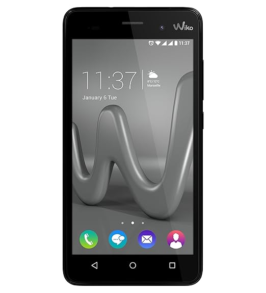 Wiko Lenny 3 Smartphone (12,7 cm (5 Zoll) IPS HD-Display, 16GB interner Speicher, Android 6 Marshmallow) schwarz