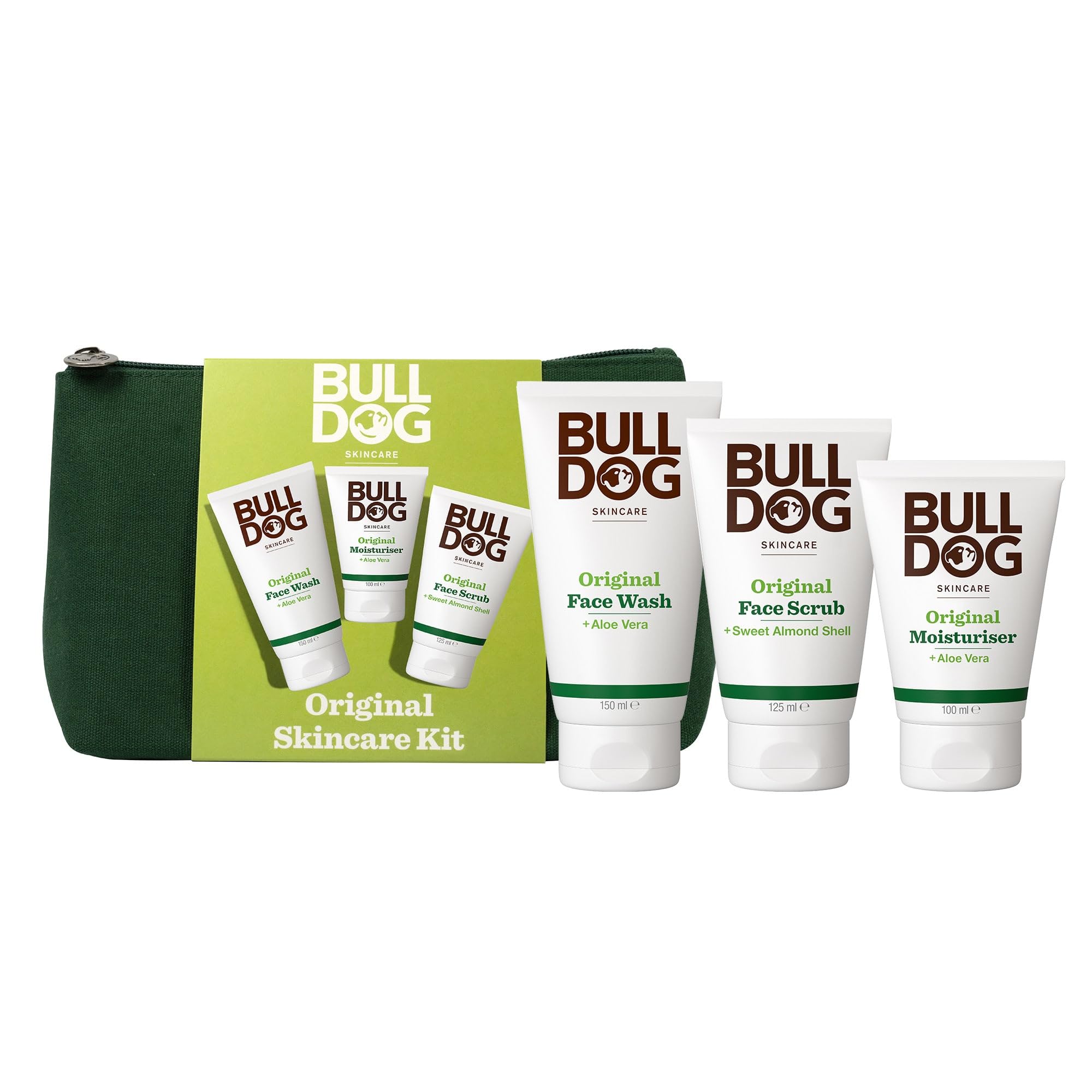 Bulldog Skincare - GiftSet for Men - Mens Grooming giftset - Original Skincare Kit - It includes Original Face Moisturiser, Face Wash and Face Scrub