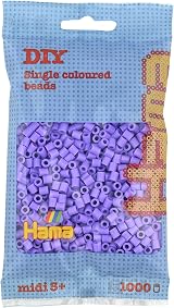 Hama 207-45 Beads Pastel Purple 1000 Midi Beads Multi-color