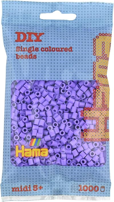 Hama 207-45 Beads Pastel Purple 1000 Midi Beads Multi-color