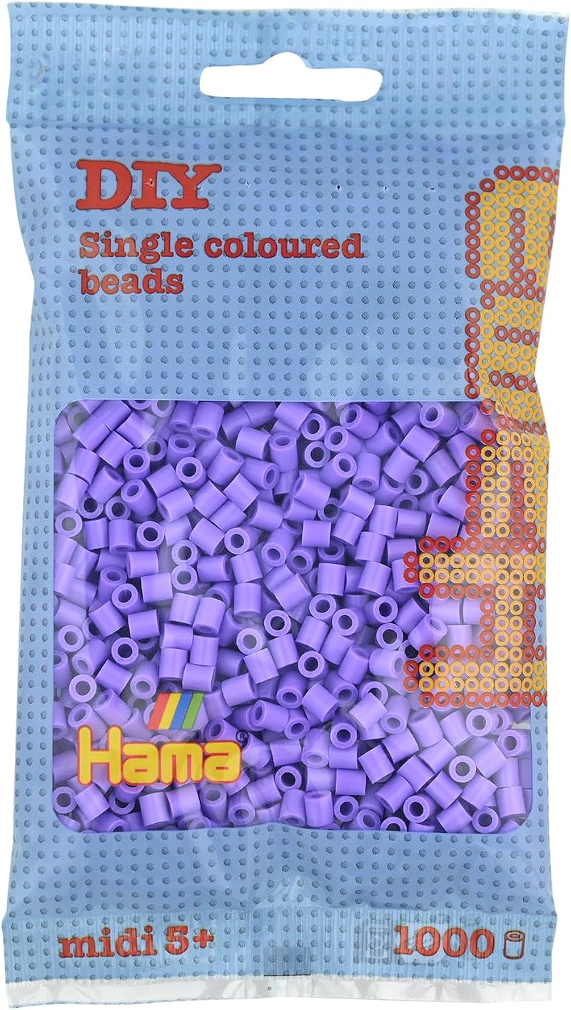 Hama 207-45 Beads Pastel Purple 1000 Midi Beads Multi-color