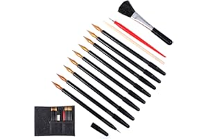HAIFAFAFAING 14 Pcs Scratch Art Tools Scratching Drawing Tool Set Including Tools Bag, Scratch Coloring Pens, Plastic Pens, Wooden Stylus, Clean Brush for Adults Painting Paper