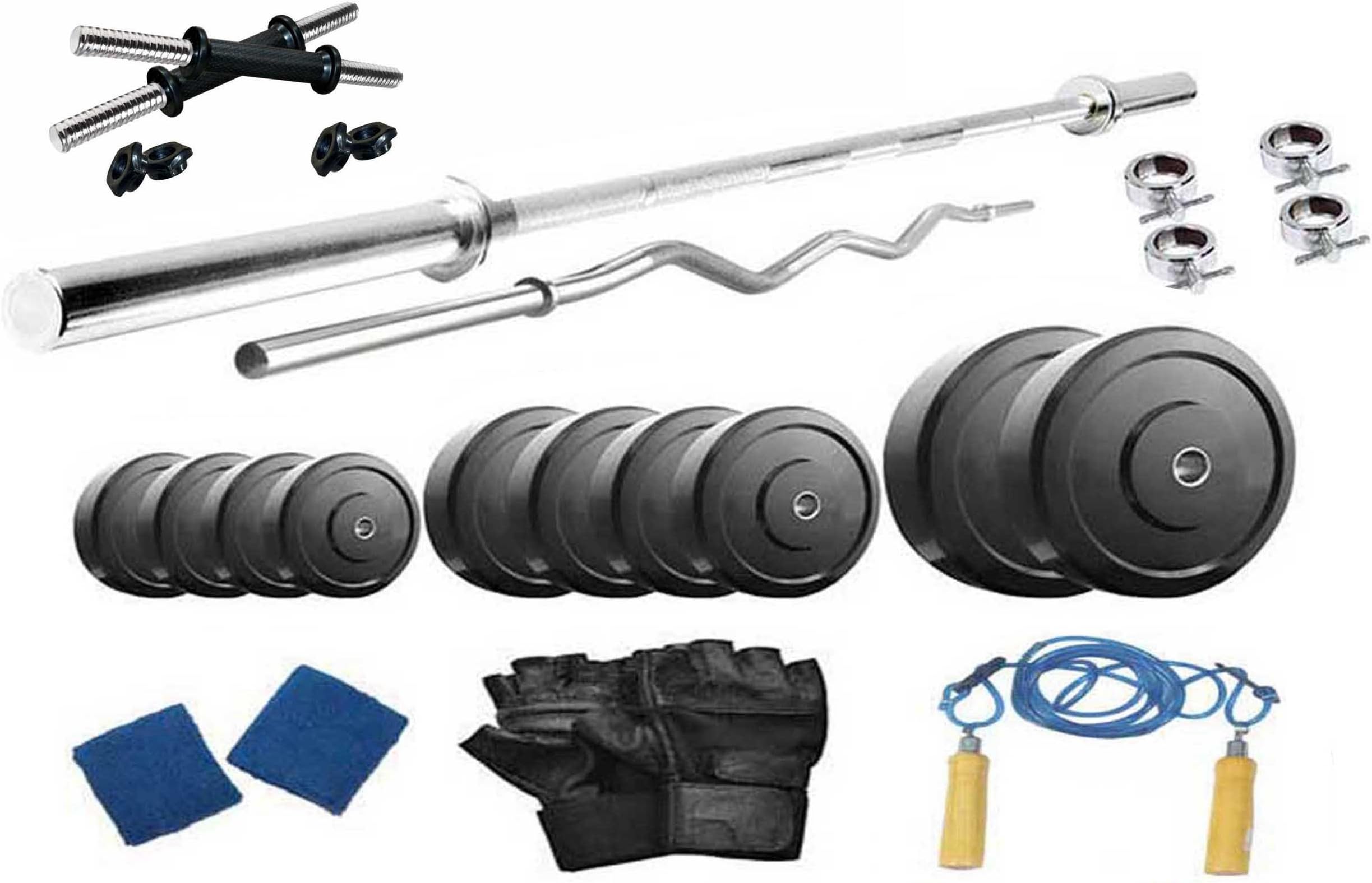 Protoner 14KG4RODS Rubber Home Gym Set