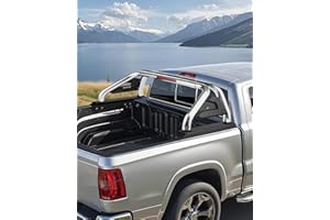 VEVOR Truck Bed Roll Bar, Universal Adjustable Sport Bar Chase Rack Compatible with Full-Size & Mid-Size Pickup, with LED Bra