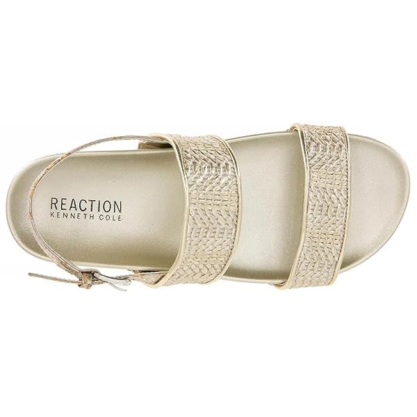 KENNETH COLE REACTION DEBRA2 NATURAL/GOLD RAFFIA SANDAL