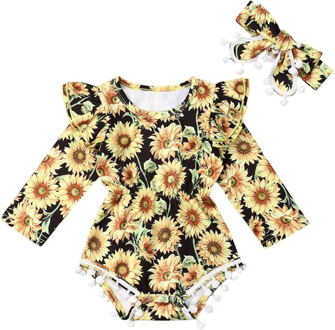 baby sunflower overalls