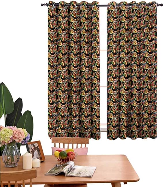 Decoración Sala de estar Cortinas 2 Conjuntos de paneles Coloridos