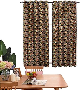 Decoración Sala de estar Cortinas 2 Conjuntos de paneles Coloridos