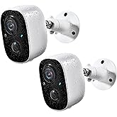 Geekee Security Cameras Wireless Outdoor 2-Way Talk Battery Powered Wi-Fi Cameras for Outside and Indoor 2K Night Vision AI Motion Detection Siren Alarm IP65 Weatherproof 2-Pack