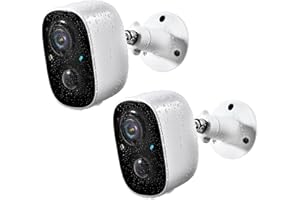 Geekee Security Cameras Wireless Outdoor 2-Way Talk Battery Powered Wi-Fi Cameras for Outside and Indoor 2K Night Vision AI Motion Detection Siren Alarm IP65 Weatherproof 2-Pack