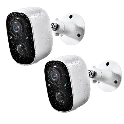 Geekee Security Cameras Wireless Outdoor 2-Way Talk Battery Powered Wi-Fi Cameras for Outside and Indoor 2K Night Vision AI Motion Detection Siren Alarm IP65 Weatherproof 2-Pack