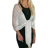 ShineGlitz Shawls and Wraps for Evening Dresses, Metallic Glitter Shawls for Women, Sparkling Wedding Giving Shawl Gift