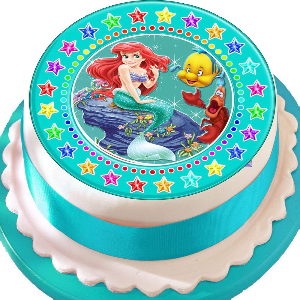 Home Garden Happy Birthday Green Colourful 7 5 Inch Precut Edible Cake Topper Decoration Kitchen Dining Bar