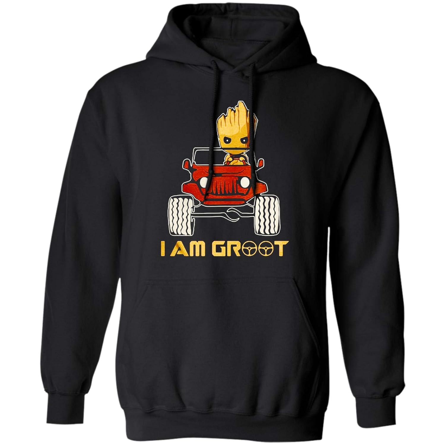 I Am Groot With Jeep T Shirt | Zelite