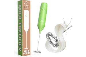 Oliver's Kitchen ® Handheld Milk Frother - Create Milky Foam for Coffee, Cappucino, Hot Chocalate and More in Seconds - USB-C