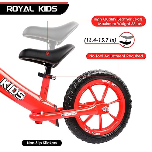 Royal Kids Balance Bike for 2, 3, 4, and Years Old- No Pedal