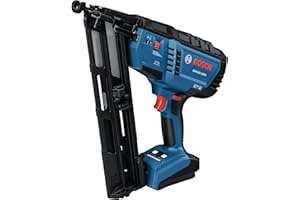BOSCH GNH18V-15MAN 18V Brushless 15-Gauge Angled Finish Nailer - Precision for Tight Spaces, Fastens up to 1,200 Nails per Ch