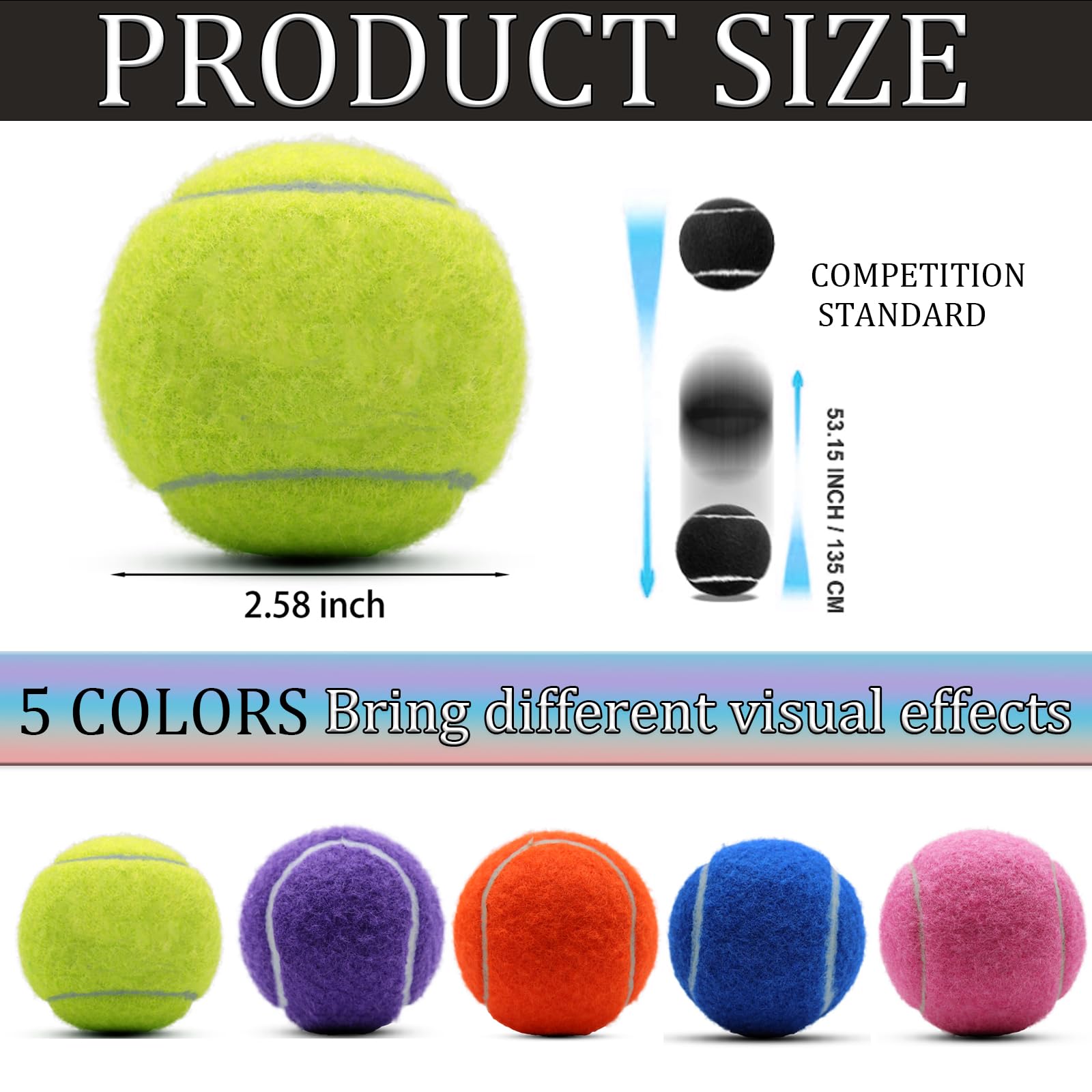 Swingers 20 Pack Training Tennis Balls, High Elasticity Practice Balls for Beginner, with Mesh Carry Bag