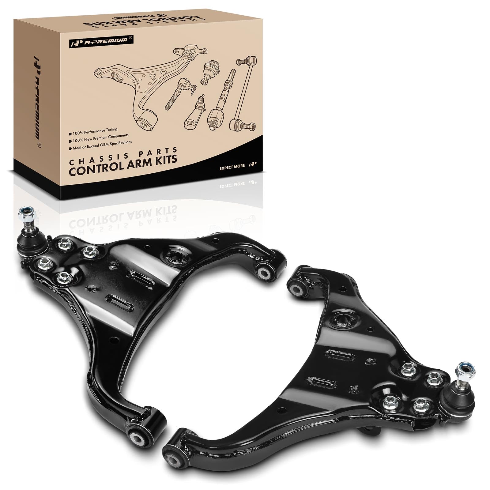 Photo 1 of A-Premium 2 x Front Lower Control Arm with Ball Joint & Bushing, Compatible with Chevrolet 2004-2012 Colorado & GMC 2004-2012 Canyon & Isuzu 2006-2006 i-280, 2007-2008 i-290/i-370