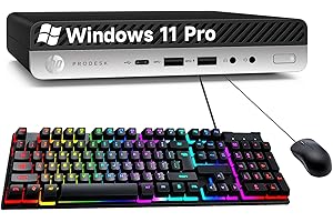 HP Prodesk 600 G3 Mini Desktop PC, Core i5-7500 Processor (3.2GHz-3.6GHz), 8GB DDR4 RAM, 256 SSD, USB WiFi+BT, Keyboard and M