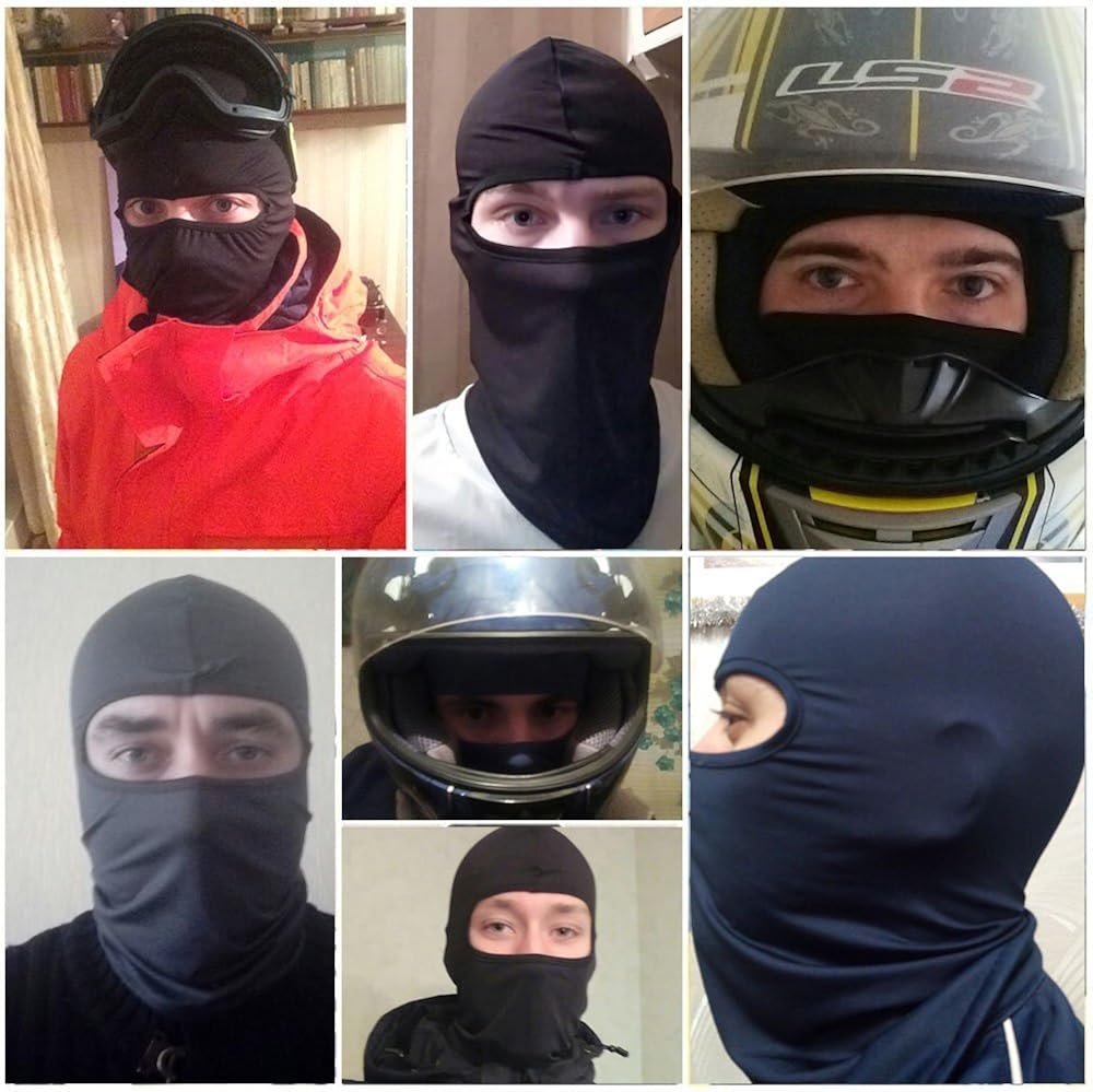 falapala Balaclava Tactical Face Mask Hood Neck Gaiter 1 Pack (Black) at  Men’s Clothing store