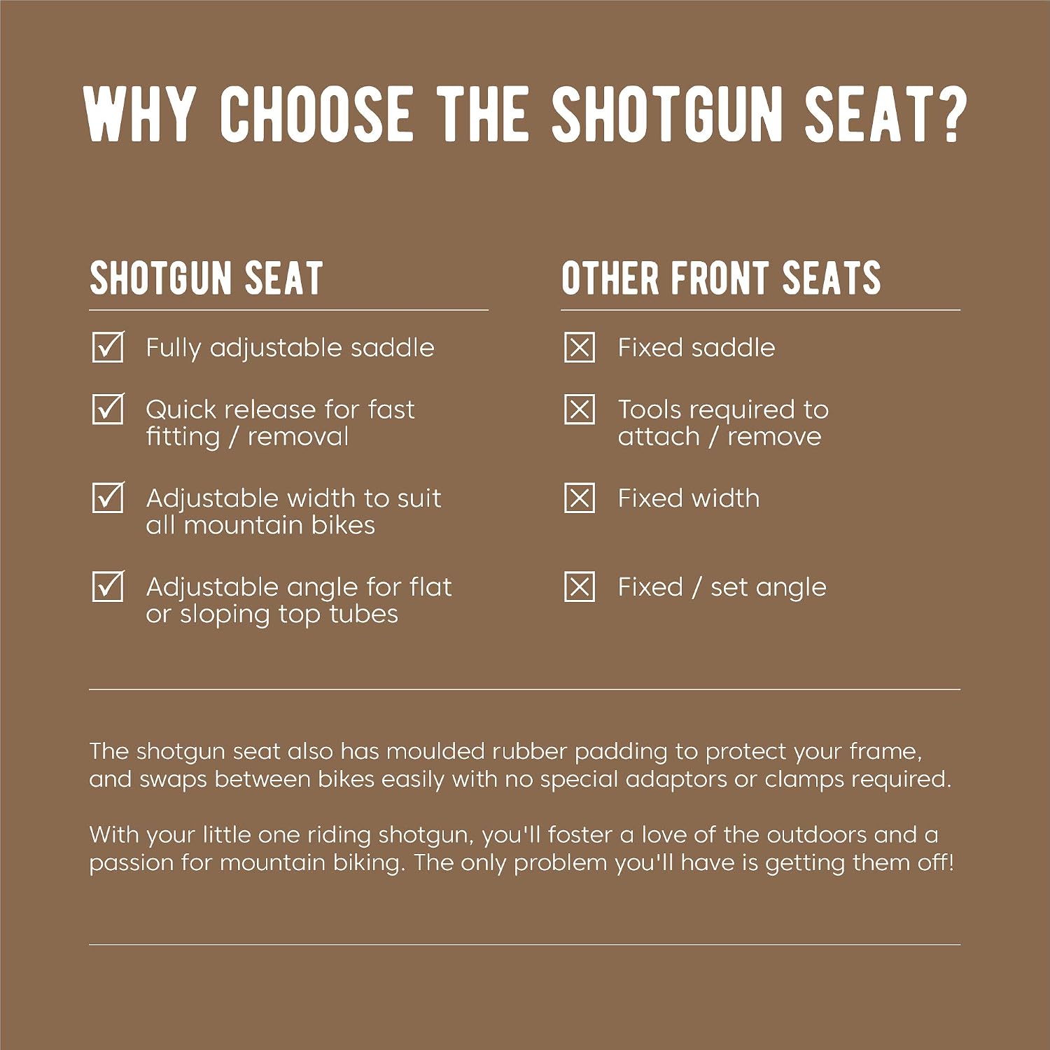 Kids Ride Shotgun, Original Child Bike Seat, Front Mounted, For children aged 2~5 years - Image 5