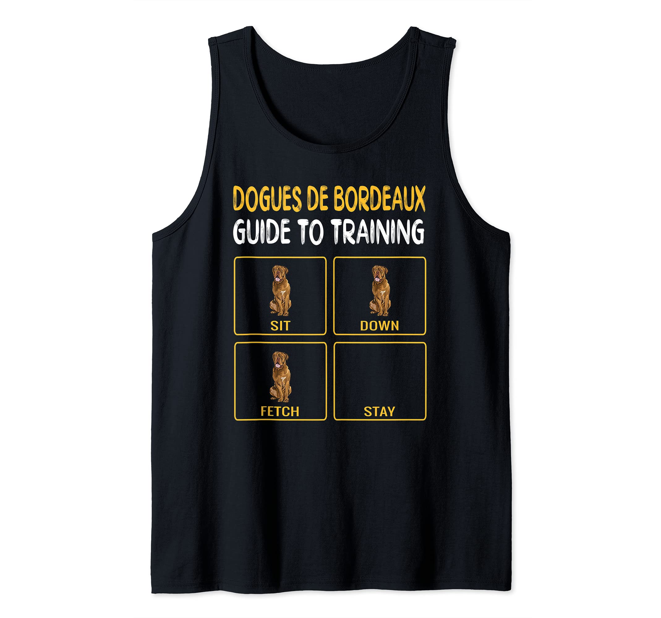 Funny Dogues de Bordeaux Guide To Training Dog Obedience Tank Top
