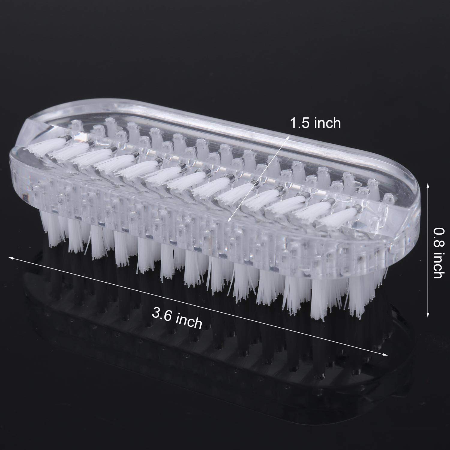 Cleaning Nail Brush Handle Scrubbing Brushes Plastic 2 Side with Soft Bristle for Manicure Pedicure Women Kids 4 Pack : Beauty