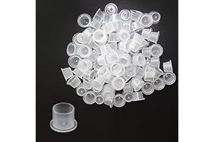 300pcs Disposable Tattoo Ink Cap Cups - Transparent Small Pigment Cups #11mm for Tattoo Beginners and Professional Artists