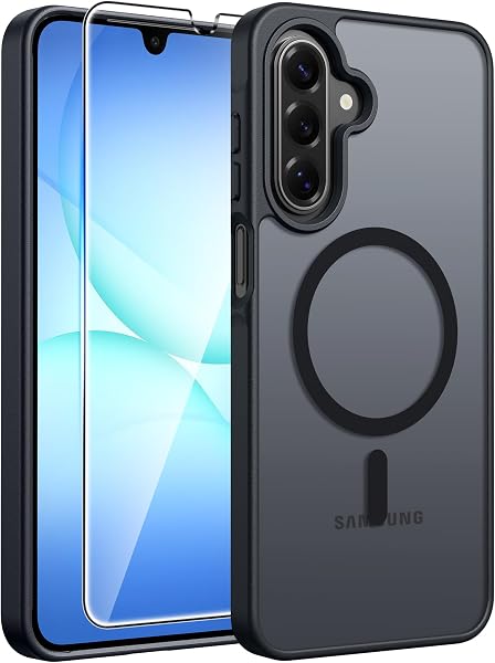 FNTCASE for Galaxy A17/A16 5G Phone Case, Fit for Magsafe, Screen Protector | Translucent Matte, 14FT Military Grade Drop Pro