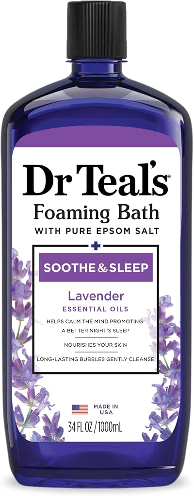 Dr Teal's Foaming Bath Lavender 1L Relaxing Epsom Salt Scented Bath Soak
