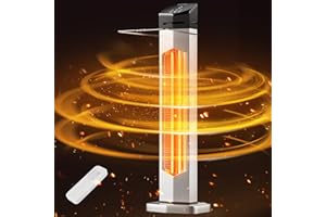 SUNGDOGIN 37" Outdoor Heaters For Patio,1500W Infrared Heater with Remote,12H Timer,IP65 Waterproof,1s Instant Heating,Tip-Over & Overheat Protection,Electric Space Heaters for Home,Porch,Patio