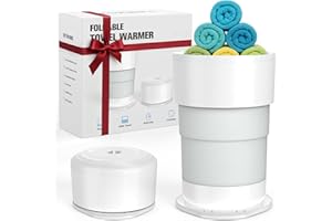 BoxLegend Foldable Towel Warmer for Bathroom, 21L Large Hot Towel Warmer for SPA, Towels, Robes, Blankets with Timer, Auto Shut Off, Fits Up to Two 40"x70" Oversized Towels (Gray)