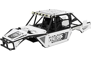 MEUS RACING Mantis24 Body with Roll Cage for Axial 1/24 SCX24 RC Crawler (White)
