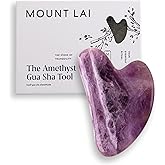 Mount Lai Amethyst Gua Sha Facial Tool – The Stone of Inner Clarity – 100% Genuine Amethyst Stone Face Sculpting Tool for Lymphatic Drainage, Puffiness Reduction & Confident Radiance