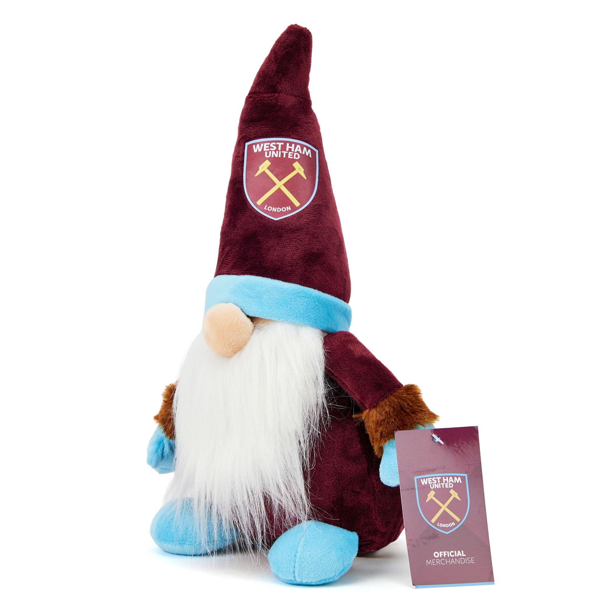 West Ham FC Gonk Gnome (33cm Tall) The Hammers Officially Licensed Football Soft Toy Plush, Great for Adults Kids