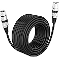 GEARit XLR Male to Female Microphone Cable (50 Feet) 3-Pin Balanced Shielded Mixer, Recording Studio, Podcast - Black, 50ft
