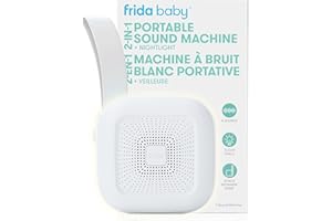 Frida Baby 2-in-1 Portable Sound Machine for Baby + Nightlight |White Noise Sound Machine for Baby with 5 Soothing Sounds & 3