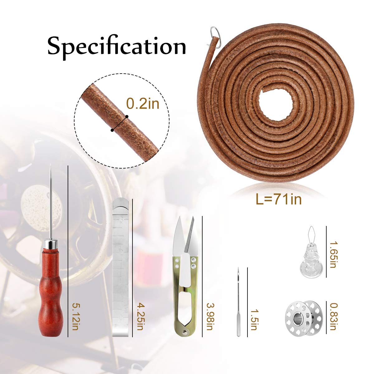 Magicfour 2 Pcs Sewing Machine Belt with Accessories, 71
