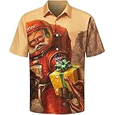 Hardaddy Men's Hawaiian Shirt Short Sleeves Coconut Printed Button Down Summer Beach Casual Shirts