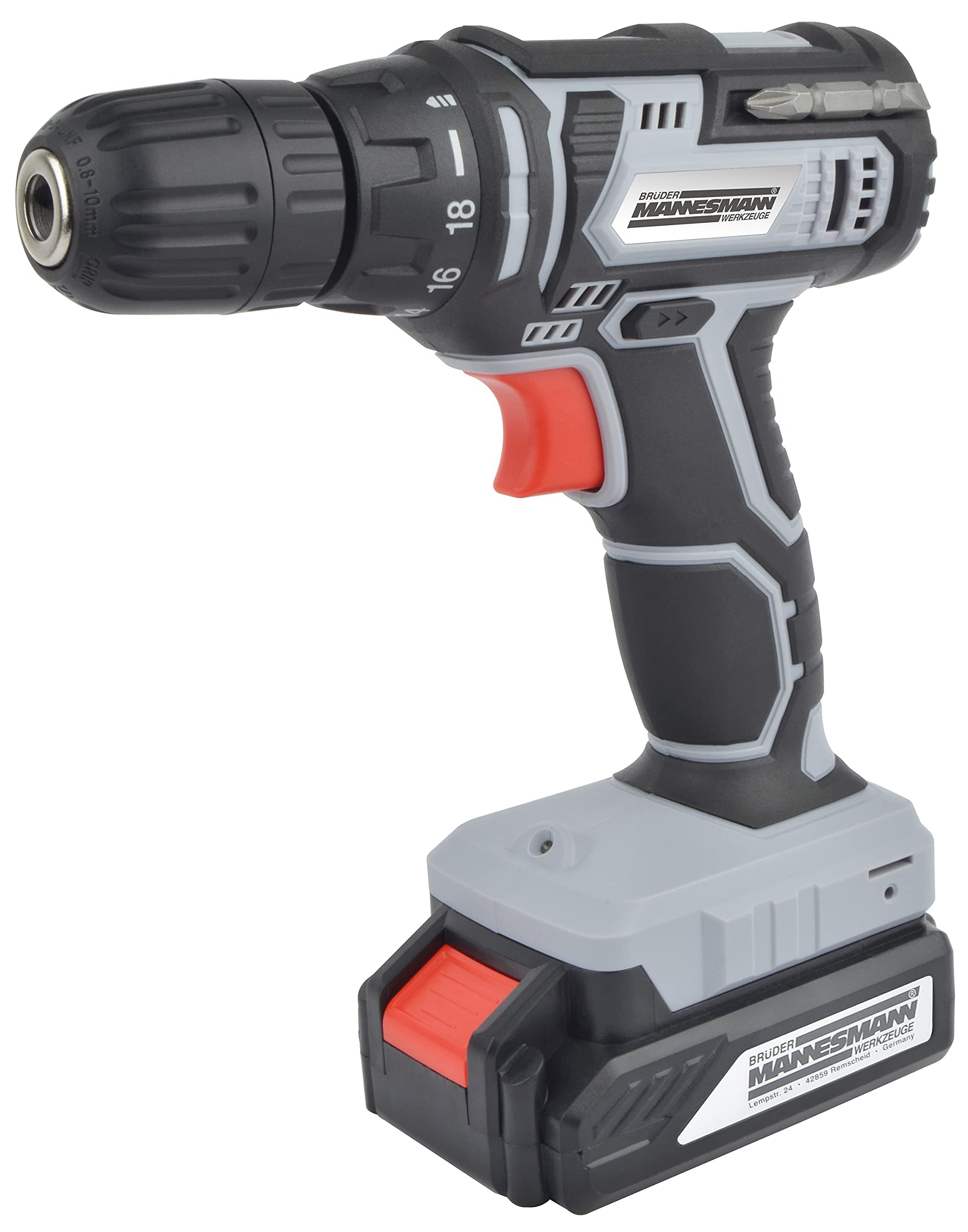 Brüder Mannesmann M17680 Cordless Drill, 20 Volt, Lithium-Ion, 1 Battery