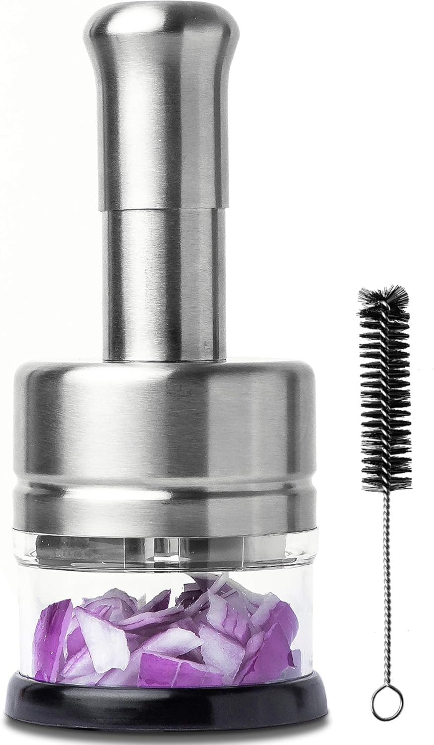 LISA ENJOYMENT Manual Onion Chopper Stainless Steel Food Chopper and Dicers for Vegetable Mini Hand Chopper for Onion and Garlic