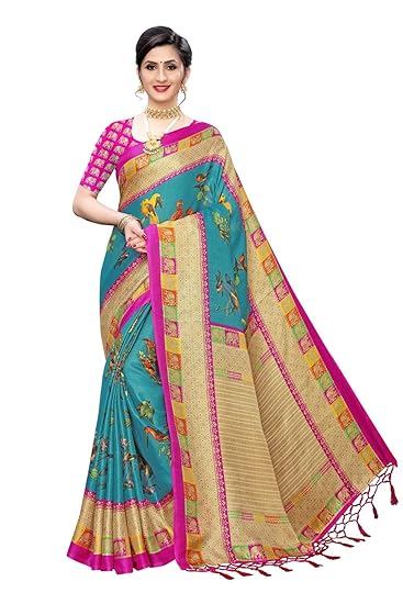 Silk with Blouse Piece Saree (HYASHIKA Sky_Blue_FS)